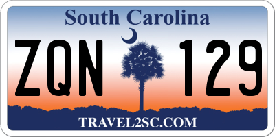 SC license plate ZQN129