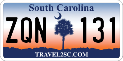 SC license plate ZQN131