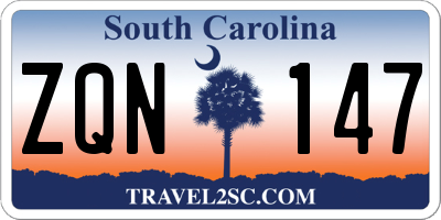 SC license plate ZQN147