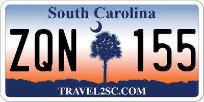 SC license plate ZQN155
