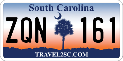 SC license plate ZQN161