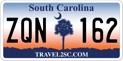 SC license plate ZQN162
