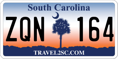 SC license plate ZQN164