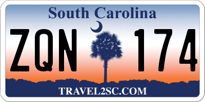 SC license plate ZQN174