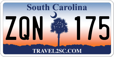 SC license plate ZQN175