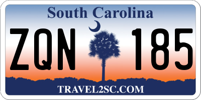 SC license plate ZQN185