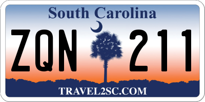 SC license plate ZQN211