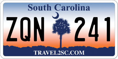 SC license plate ZQN241