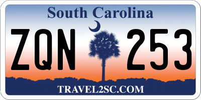 SC license plate ZQN253