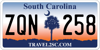 SC license plate ZQN258