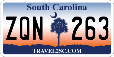 SC license plate ZQN263