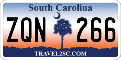 SC license plate ZQN266