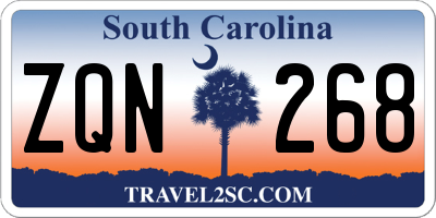 SC license plate ZQN268