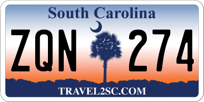 SC license plate ZQN274