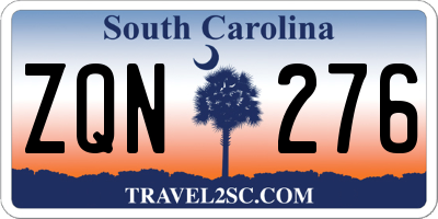 SC license plate ZQN276