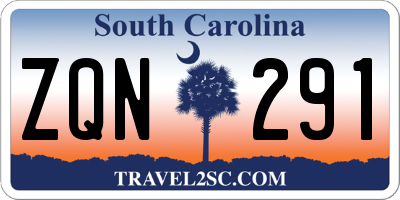 SC license plate ZQN291