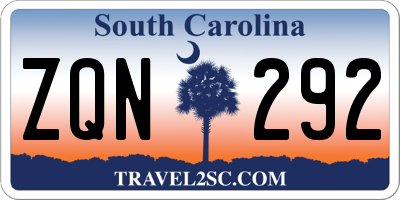 SC license plate ZQN292