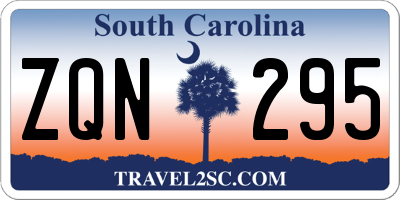 SC license plate ZQN295