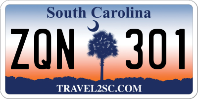 SC license plate ZQN301