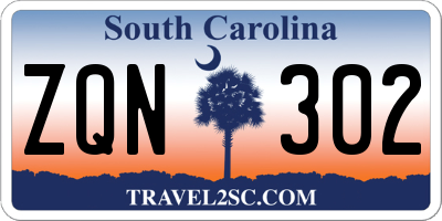 SC license plate ZQN302