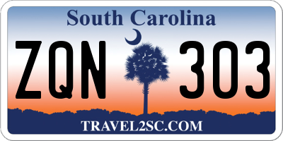 SC license plate ZQN303