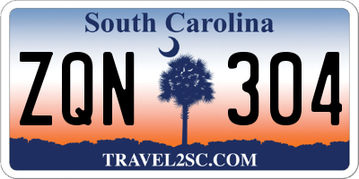 SC license plate ZQN304