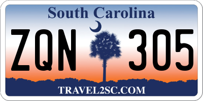 SC license plate ZQN305