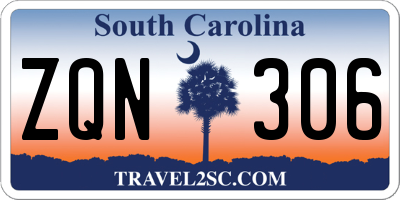 SC license plate ZQN306