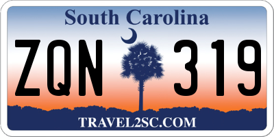 SC license plate ZQN319