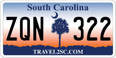 SC license plate ZQN322