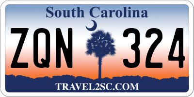 SC license plate ZQN324