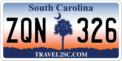 SC license plate ZQN326