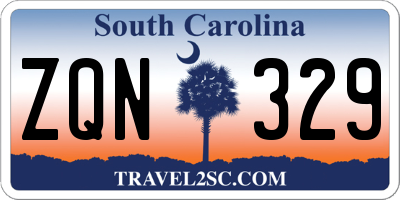 SC license plate ZQN329