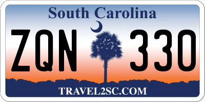 SC license plate ZQN330