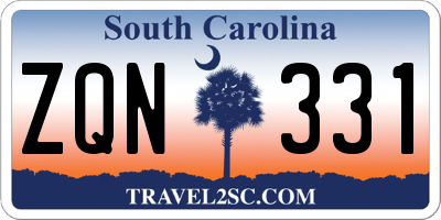 SC license plate ZQN331