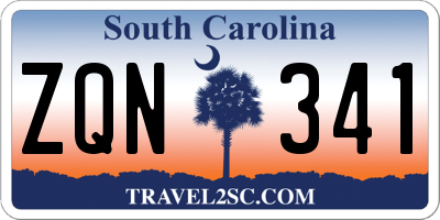 SC license plate ZQN341