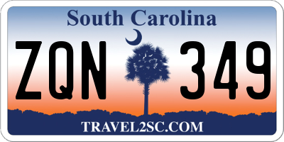 SC license plate ZQN349
