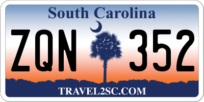SC license plate ZQN352