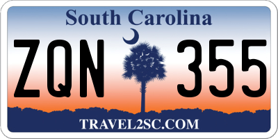 SC license plate ZQN355