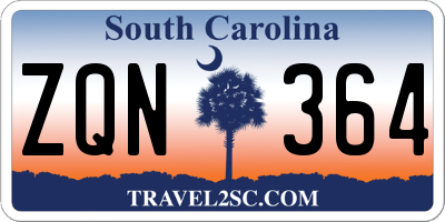 SC license plate ZQN364