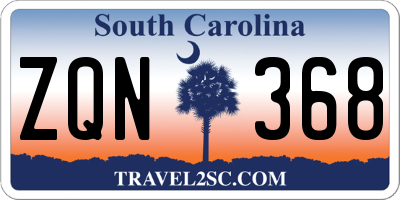 SC license plate ZQN368