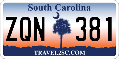 SC license plate ZQN381