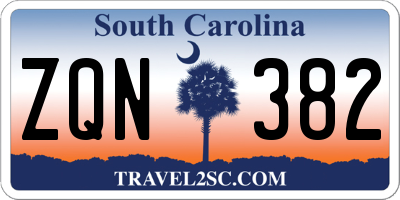 SC license plate ZQN382