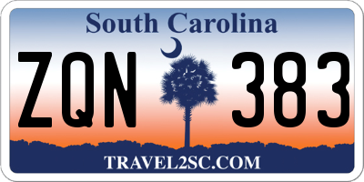 SC license plate ZQN383
