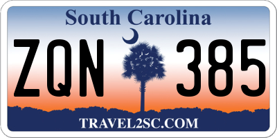 SC license plate ZQN385