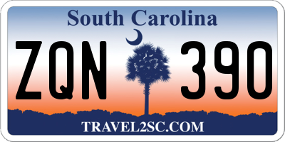 SC license plate ZQN390