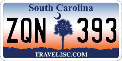 SC license plate ZQN393