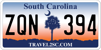 SC license plate ZQN394