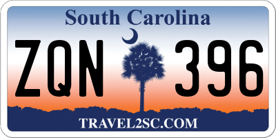 SC license plate ZQN396