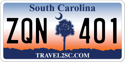 SC license plate ZQN401